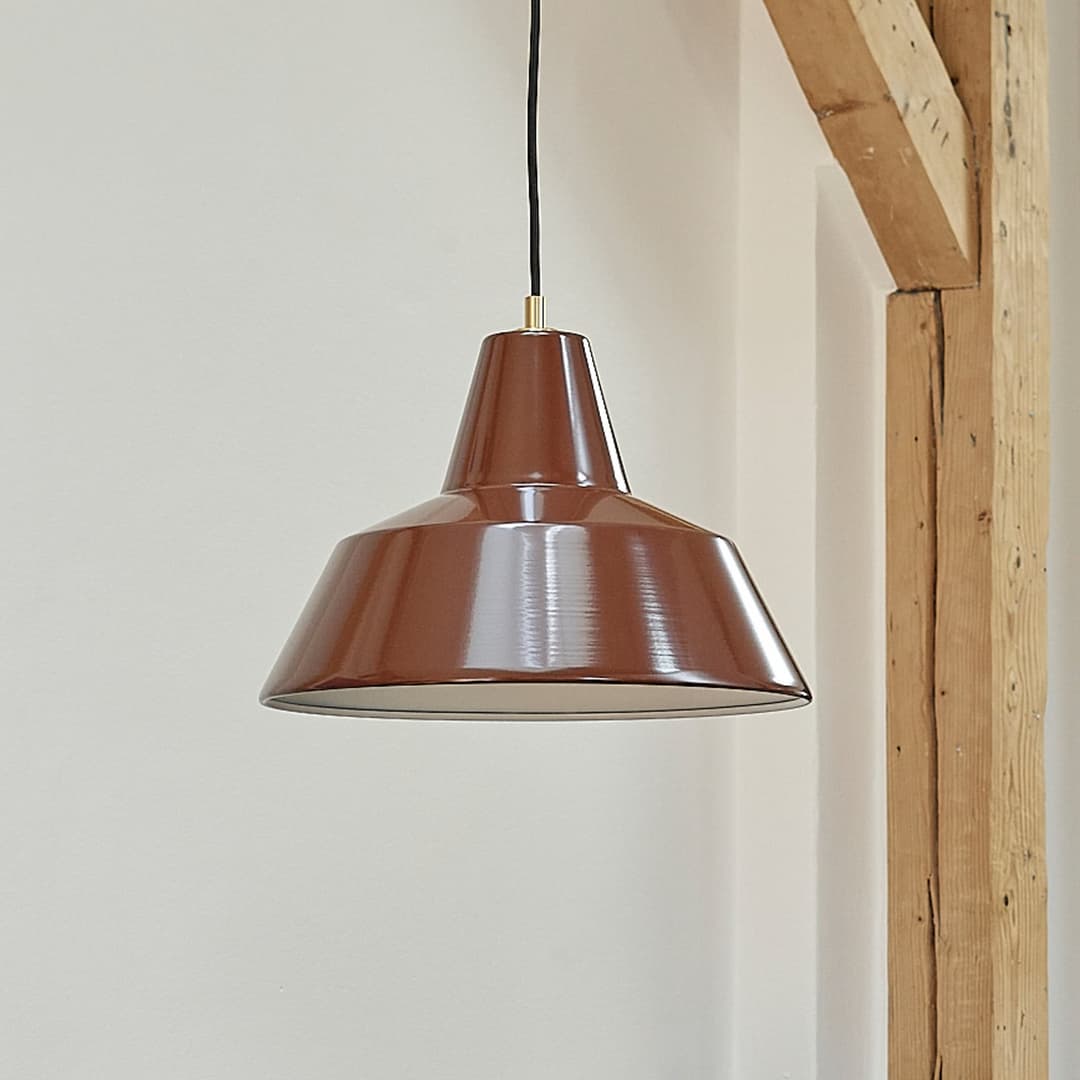 Workshop W3 Pendelleuchte, braun, Alu, E27 - Made By Hand - Esszimmer - Design - Aluminium - Einflammig