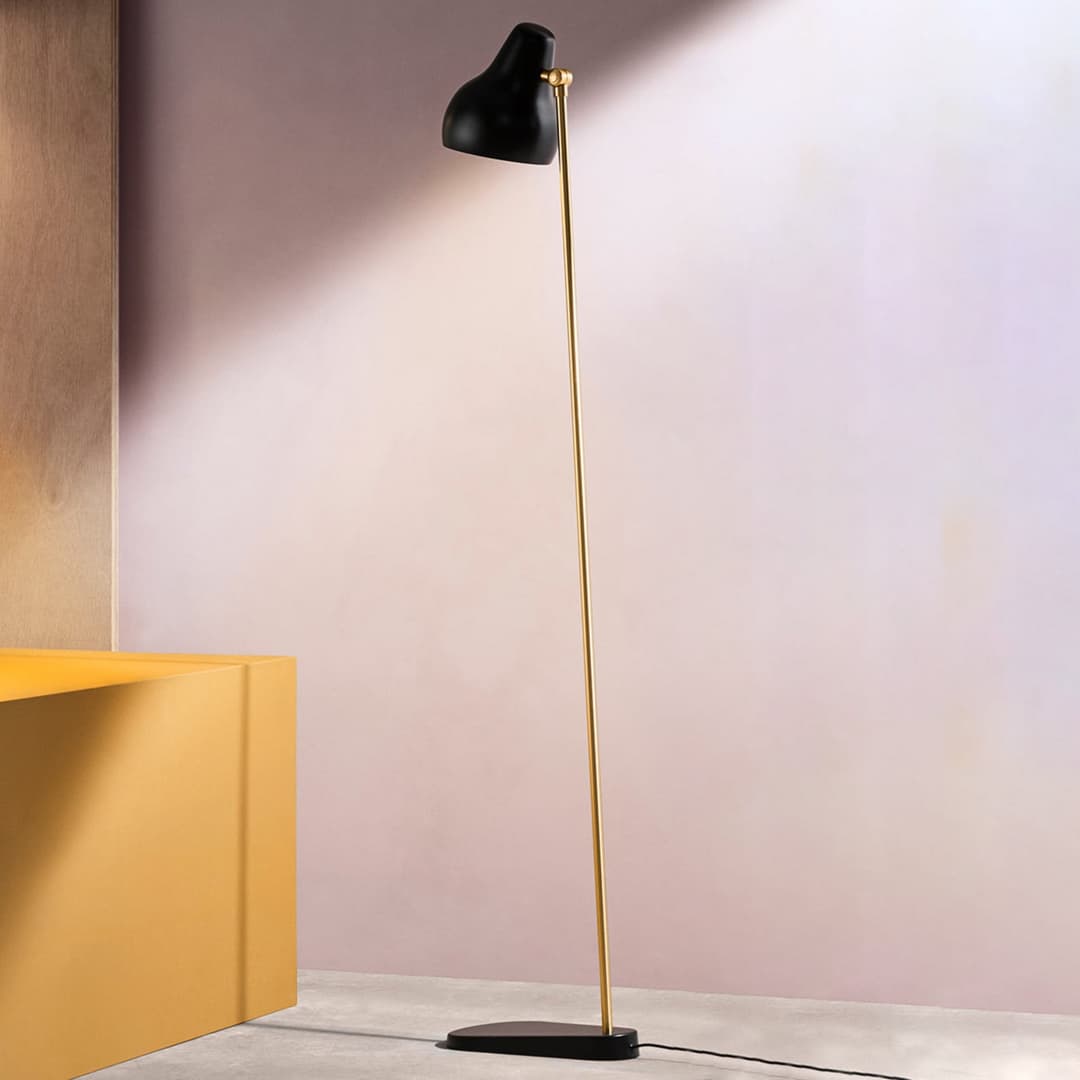 VL38 Stehleuchte Schwarz - Louis Poulsen - Wohnzimmer - Design - Metall - Einflammig