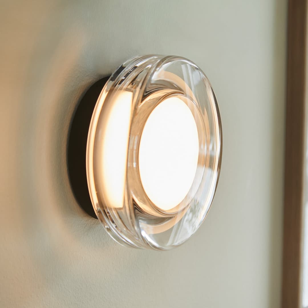Hugo LED-Wandlampe, klar, Ø 17 cm, IP65, CCT - LOOM DESIGN - Wohnzimmer - Modern - Kunststoff - Einflammig