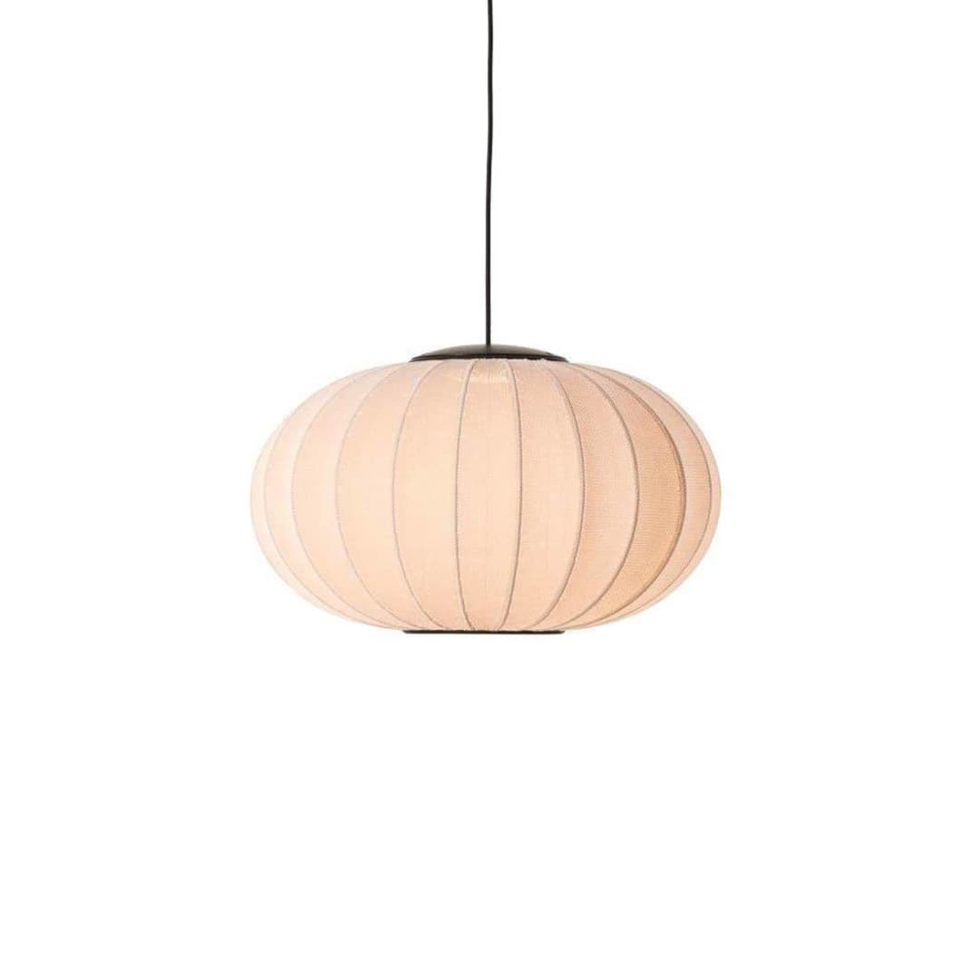 Knit-Wit 57 Oval LED Pendelleuchte Sand Stone - Made By Hand - Schlafzimmer - Stoff / Textil