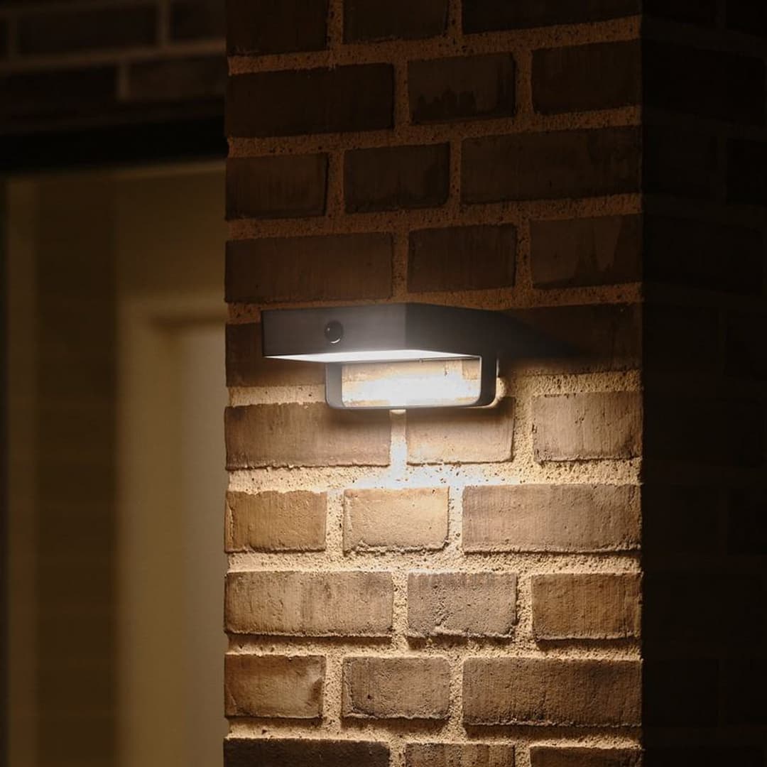 Saulio Solar Außenwandleuchte, IP44, Schwarz - Nordlux - Terrasse - Modern - Aluminium - Einflammig