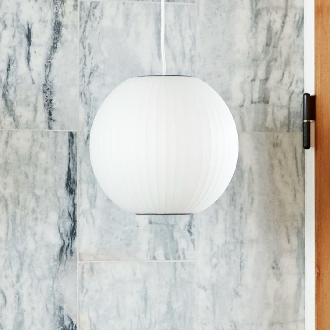 Nelson Ball Bubble Pendelleuchte S Off-White - Herman Miller HAY - Wohnzimmer - Design - Kunststoff - Einflammig