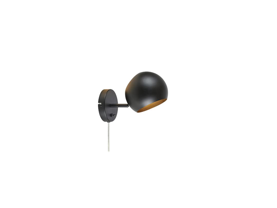 Edgar 1 Wandleuchte Black - Markslöjd - Wohnzimmer - Metall
