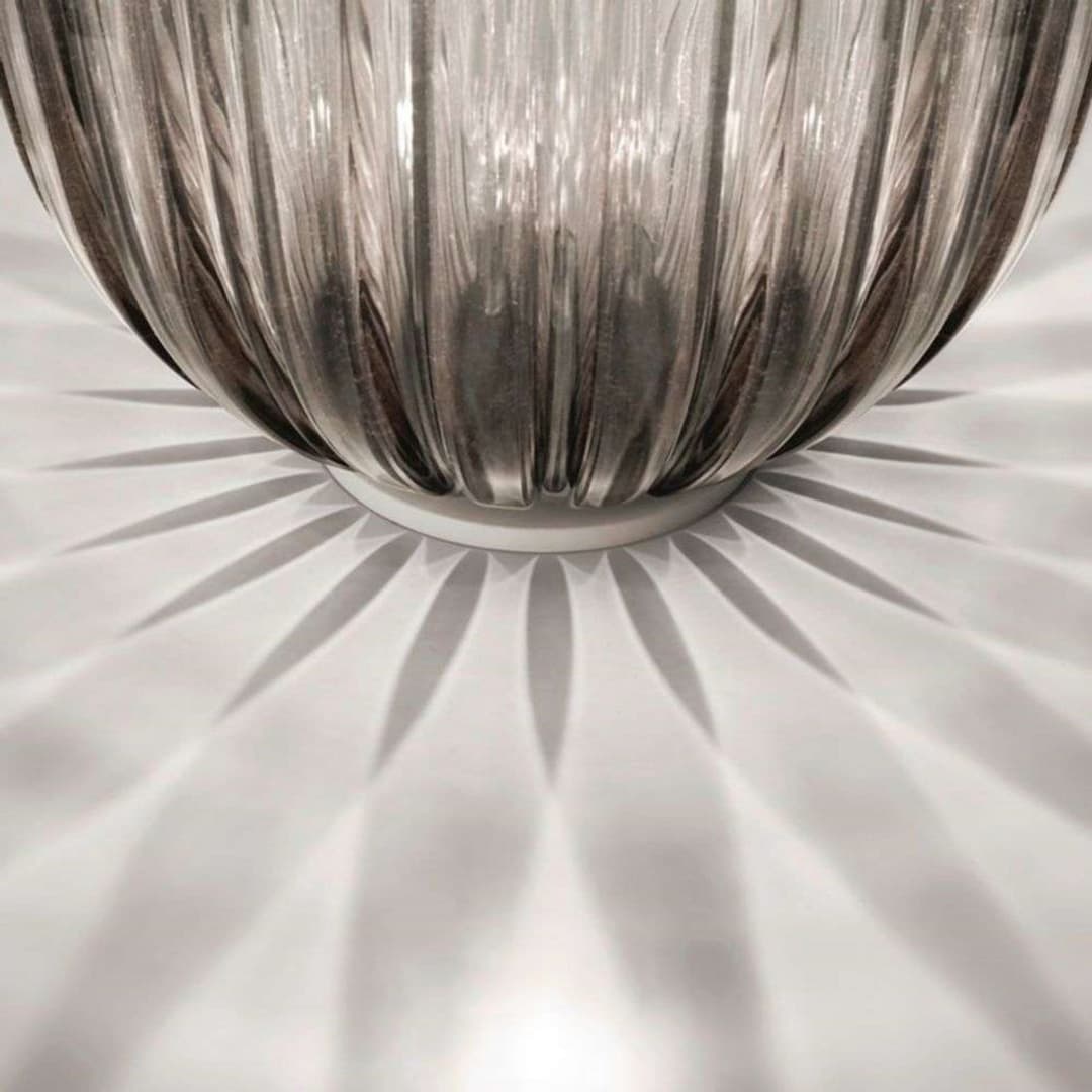 Plass Grande LED Pendelleuchte Grau 4,9m - Foscarini - Kunststoff