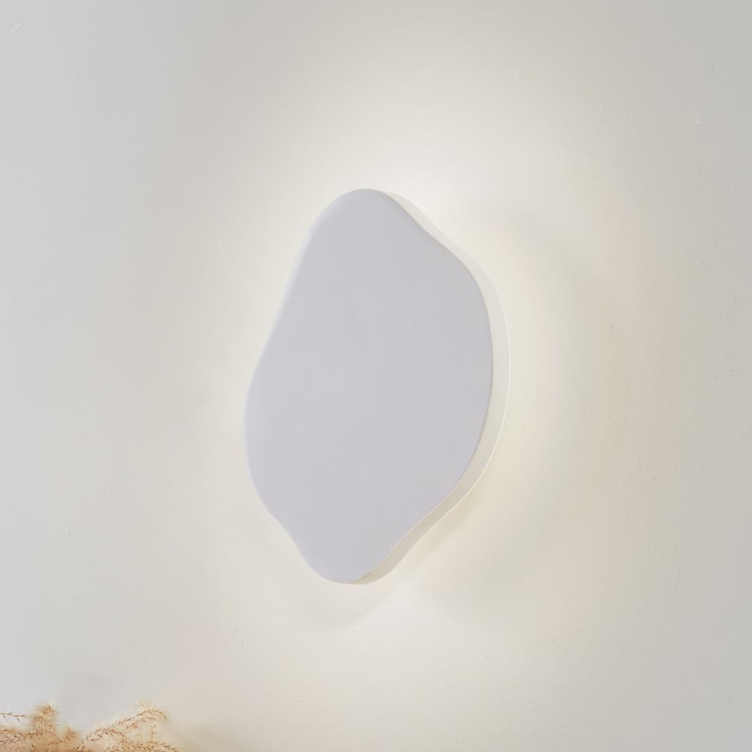 Nielson LED-Wandleuchte 30 x 30 cm weiß Gips - Lindby - Wohnzimmer - Modern - Gips / Ton - Einflammig