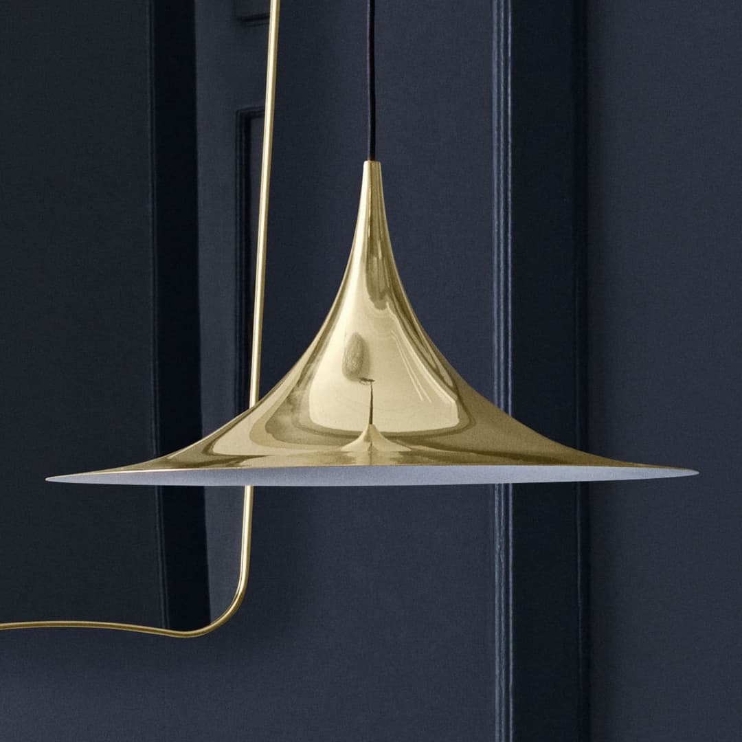 Semi Pendelleuchte Ø47 Messing - GUBI - Wohnzimmer - Design - Metall - Einflammig