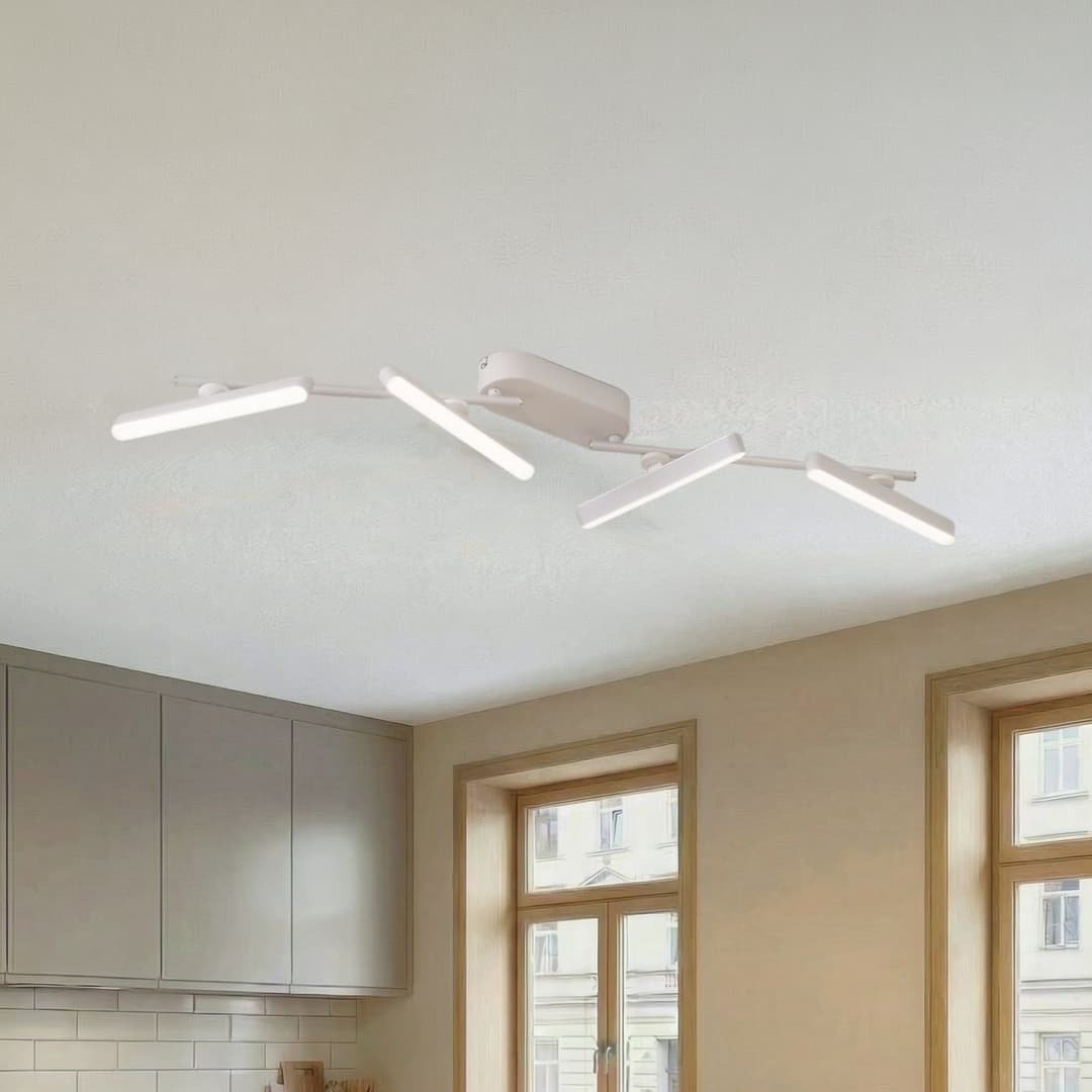 Eldrin 4 LED Deckenleuchte 34W Weiß - Lindby - Wohnzimmer - Modern - Metall - Mehrflammig