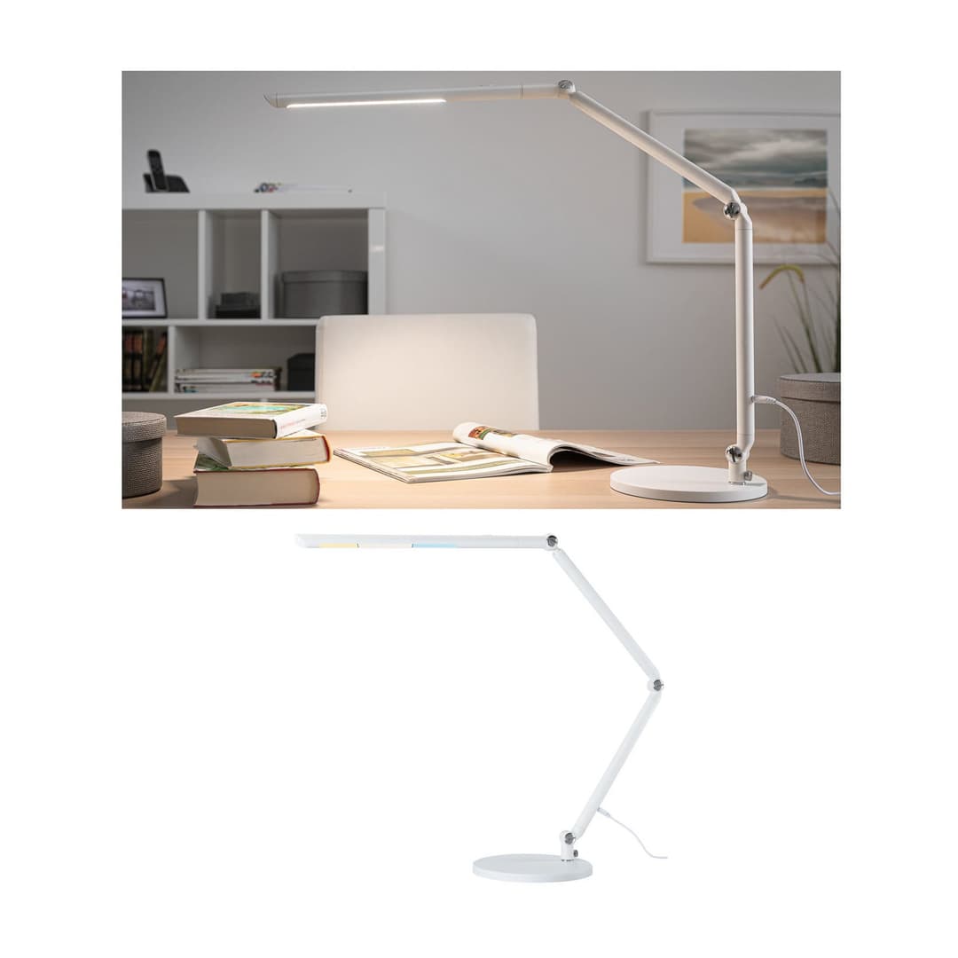 FlexBar LED-Schreibtischlampe weiß 36 cm CCT dim. - Paulmann - Arbeitszimmer / Büro - Modern - Metall - Einflammig