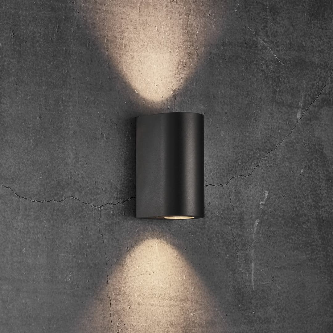 Canto Maxi 2 Wandleuchte schwarz GU10 17 cm IP44 - Nordlux - Modern - Metall - Mehrflammig