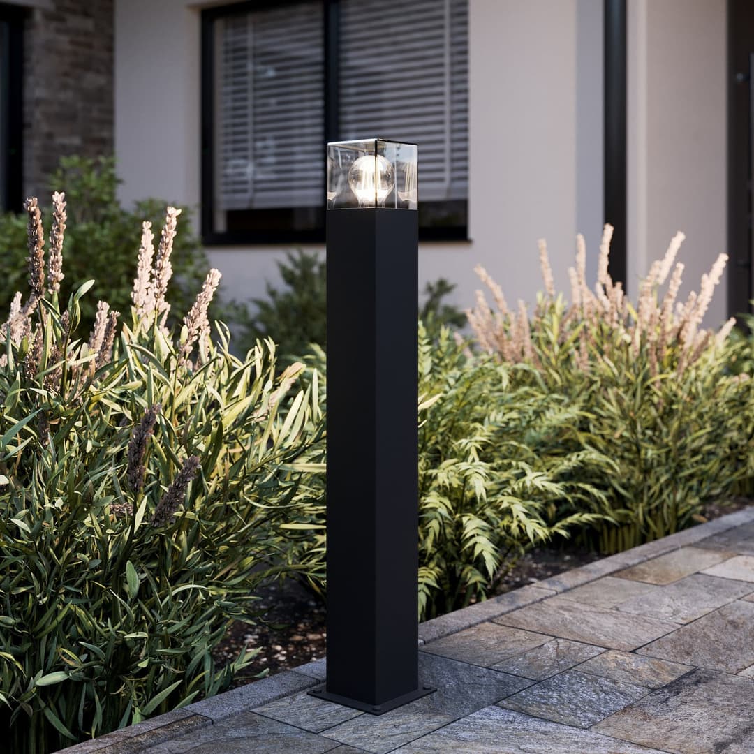 Keke Gartenleuchte H70 Anthracite - Lucande - Terrasse - Modern - Metall - Einflammig