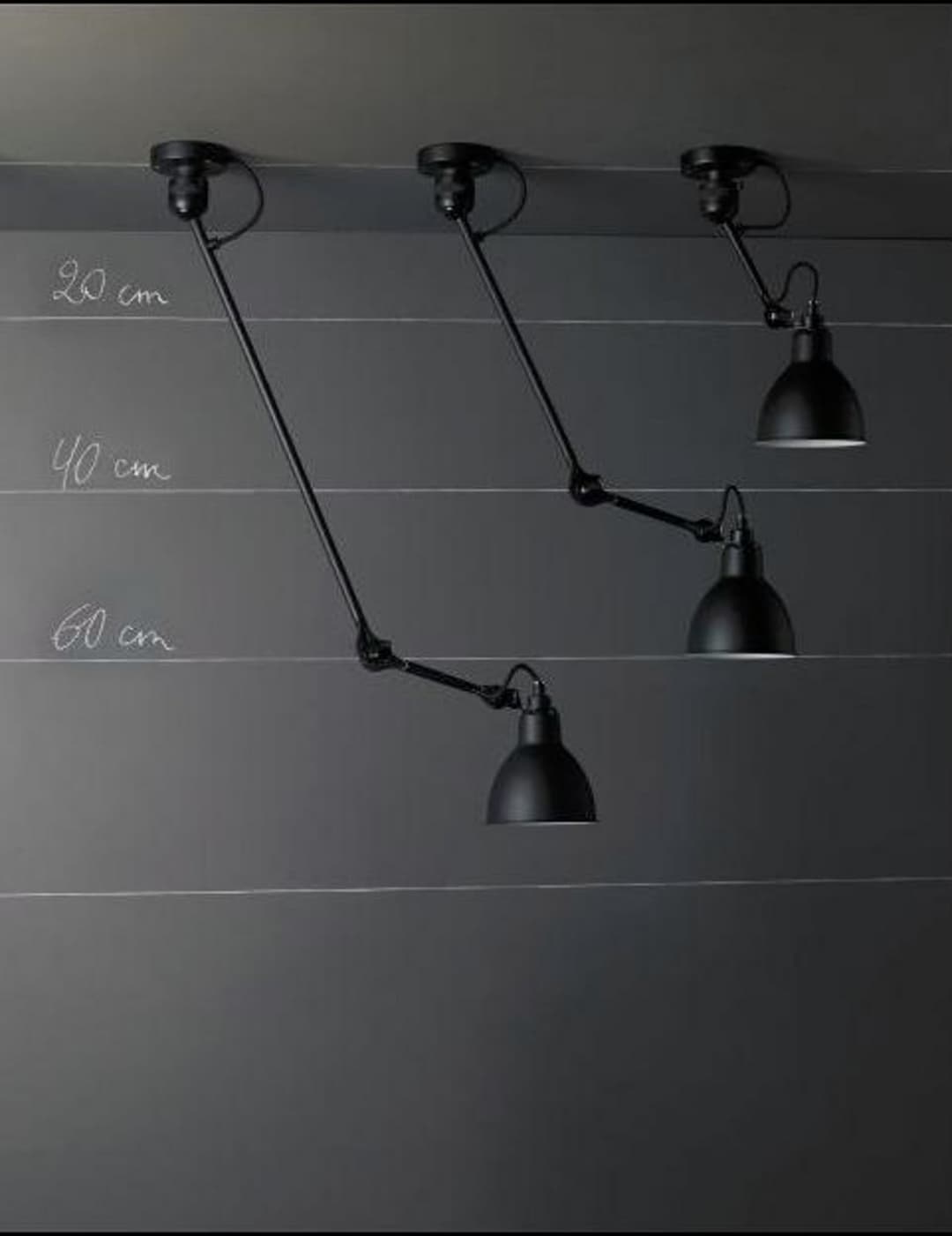Lampe Gras 304 Wandleuchte, schwarz/kupfer – DCW - Wohnzimmer - Design - Metall