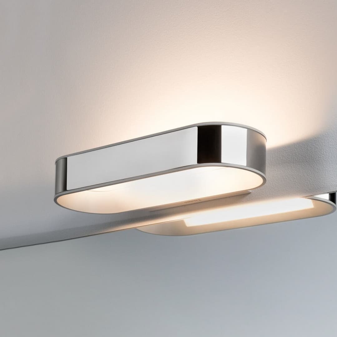 Agena LED Wandleuchte IP44 Dim. Chrom/Matt Weiß - Paulmann - Badezimmer - Modern - Aluminium - Mehrflammig