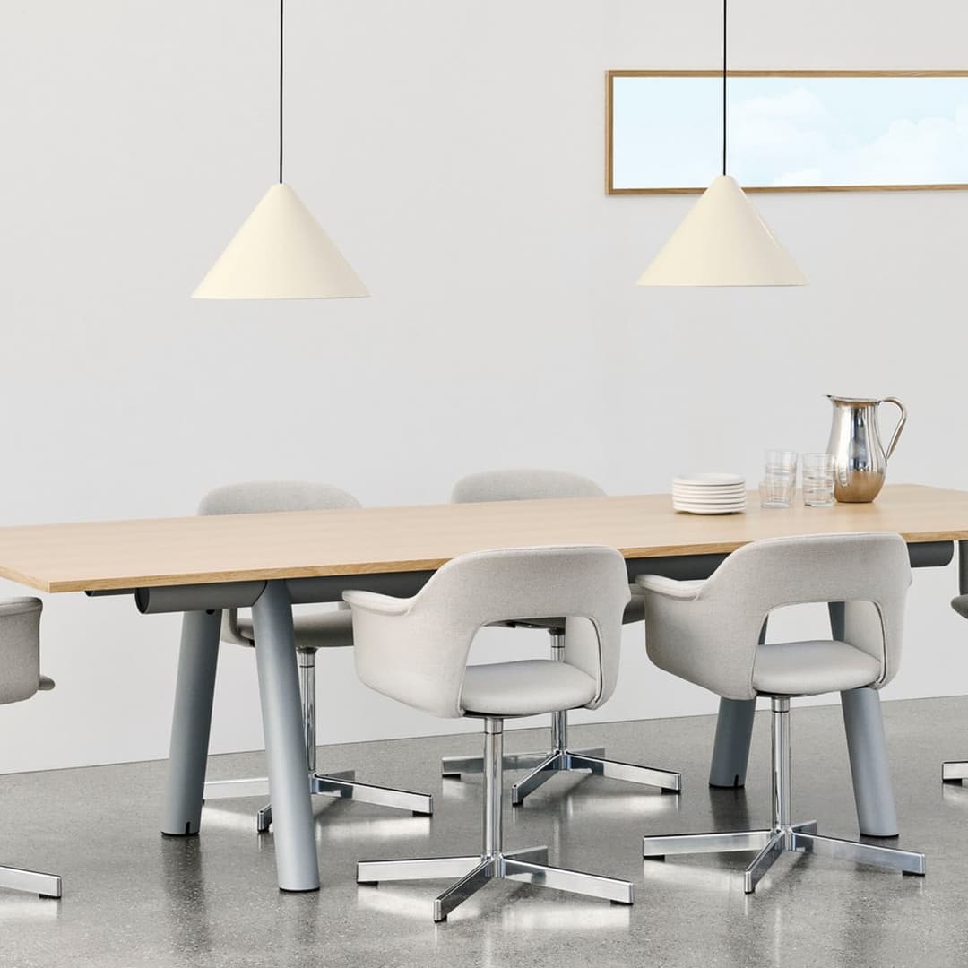 Compass Pendellampe, weiß, Ø 43 cm, E27 - HAY - Wohnzimmer - Design - Aluminium - Einflammig