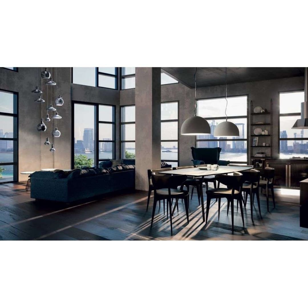 Urban Concrete Dome Hängelampe Ø80cm, grau - Diesel Living Diesel Living with Lodes - Wohnzimmer - Beton