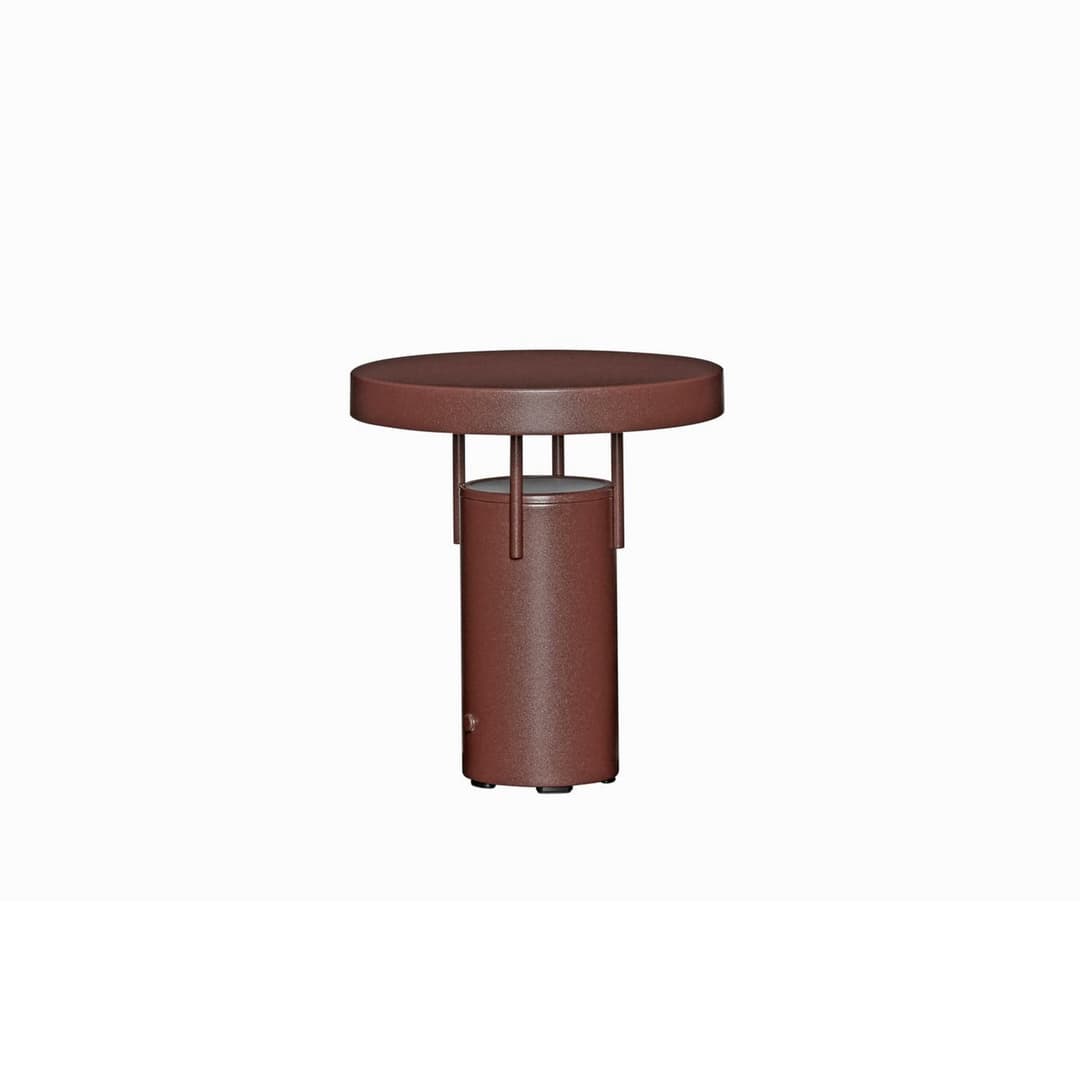 BringMe Mini LED-Akku-Tischlampe, burgunder, 20 cm - HÜBSCH - Terrasse - Modern - Metall - Einflammig