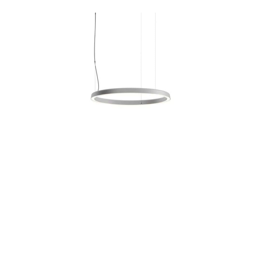 Compendium Circle LED-Pendelleuchte, Ø72 cm, alu - Luceplan - Esszimmer - Aluminium - Ring