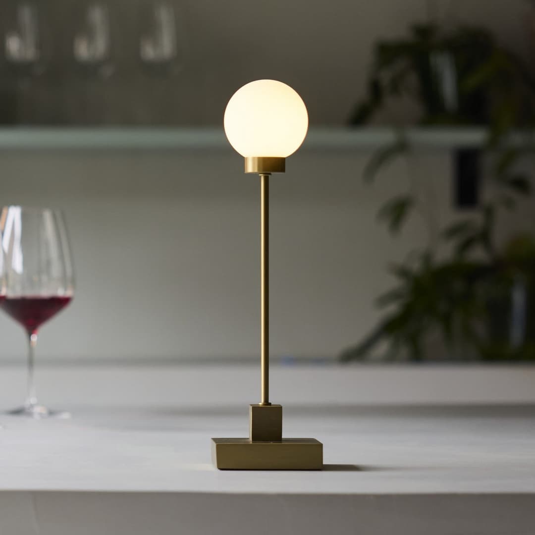 Snowball LED-Akku-Tischleuchte - Northern - Wohnzimmer - Design - Metall - Einflammig