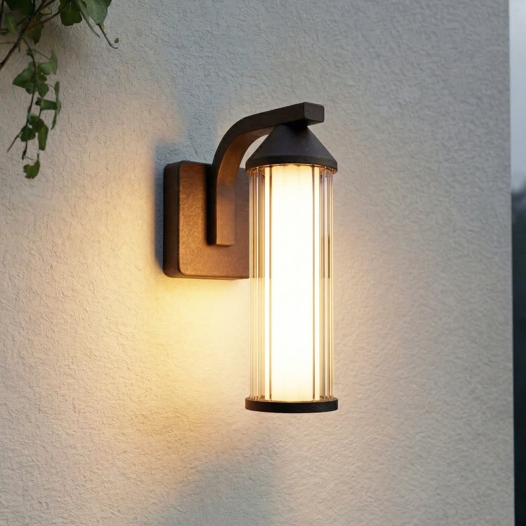 Neravio LED-Außenwandleuchte, rost, Höhe 26cm, IP54 - Lindby - Balkon - Modern - Aluminium - Einflammig
