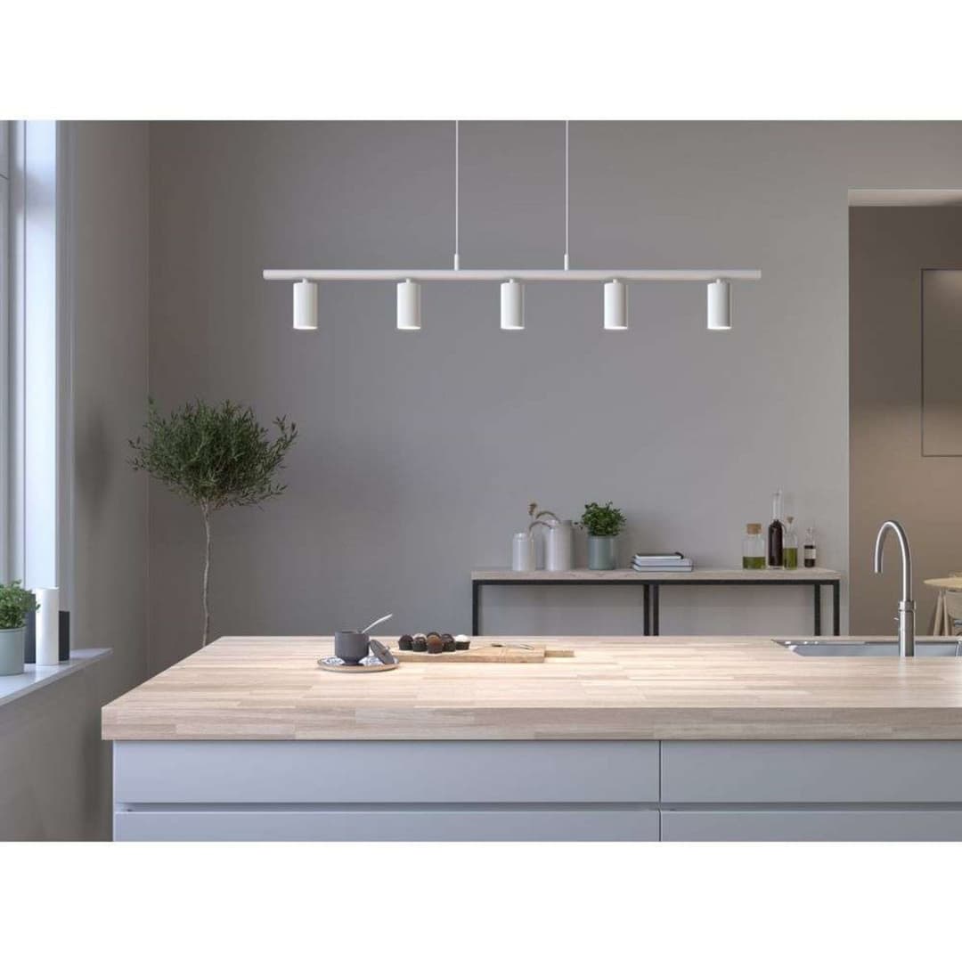 Lucy 5 Pendelleuchte Matt White - Belid - Esszimmer - Metall