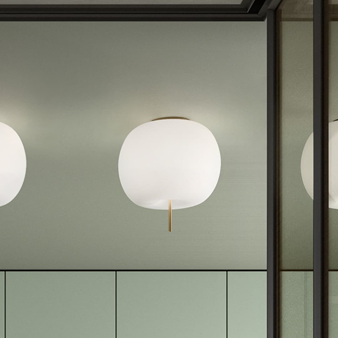 Kushi 16 Deckenleuchte Brass - KDLN - Wohnzimmer - Design - Glas - Kugel