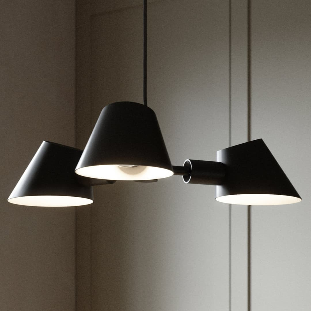 Stay 3 Pendelleuchte Schwarz - DFTP DFTP by Nordlux - Wohnzimmer - Modern - Metall - Mehrflammig