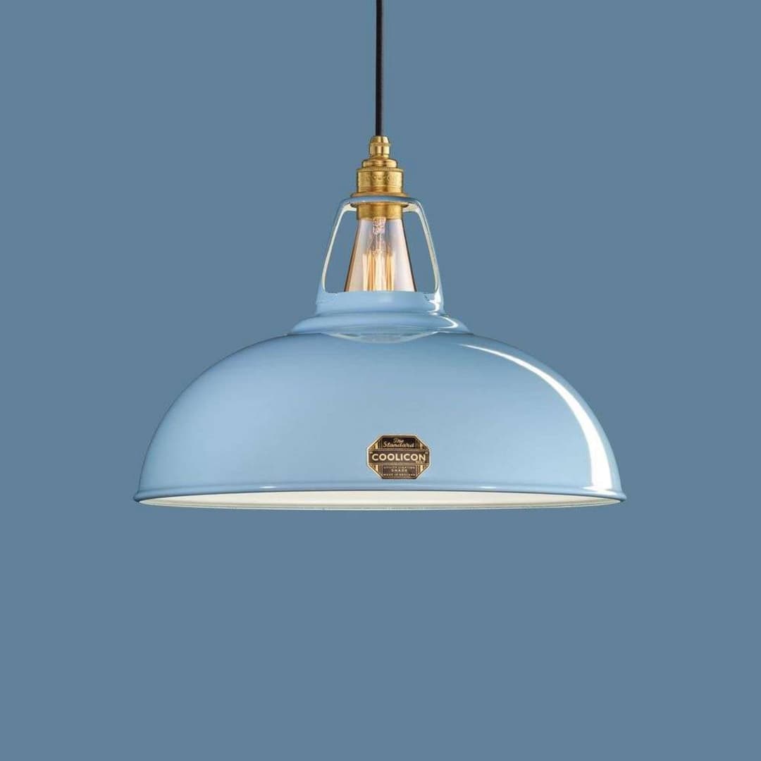 Large 1933 Design Pendelleuchte Pale Blue - Coolicon - Wohnzimmer - Metall