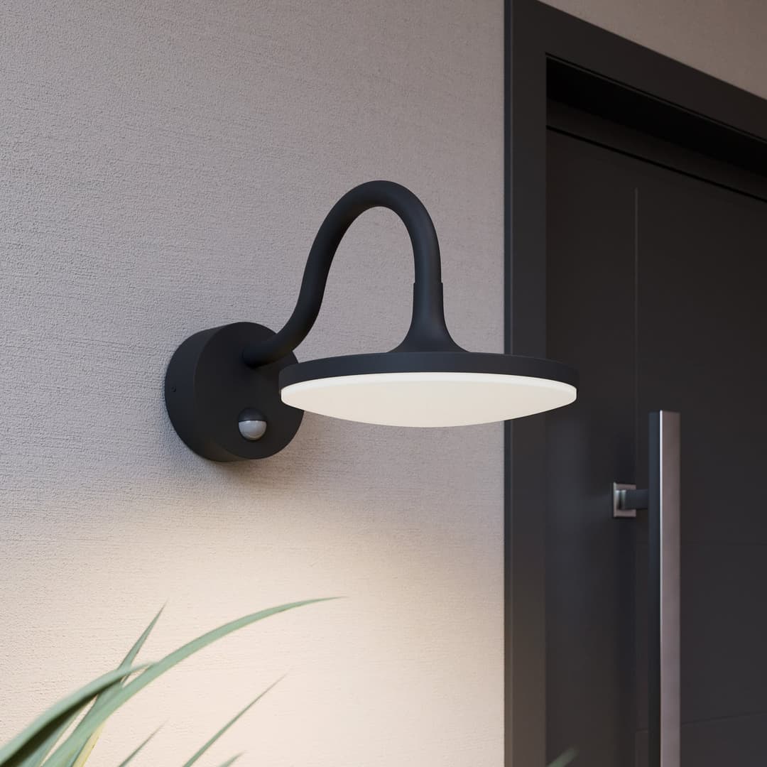 Fineria Außenwandleuchte w/Sensor Dark Grey - Arcchio - Terrasse - Modern - Metall - Einflammig
