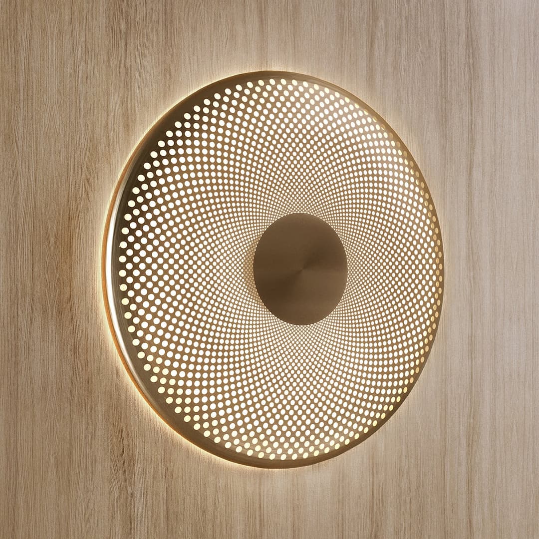 Glint Wandleuchte Brass - Northern - Wohnzimmer - Design - Metall - Rund