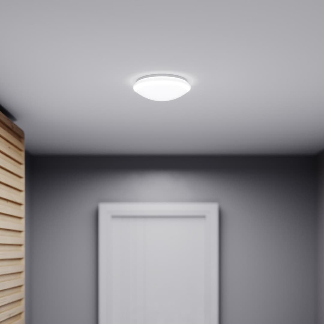 RS 16 L Sensor-Deckenlampe, weiß, IP44 - STEINEL - Flurbereich - Modern - Kunststoff - Rund