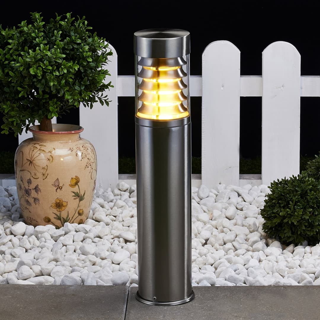 Enja Gartenleuchte Steel - Lindby - Terrasse - Modern - Edelstahl - Einflammig