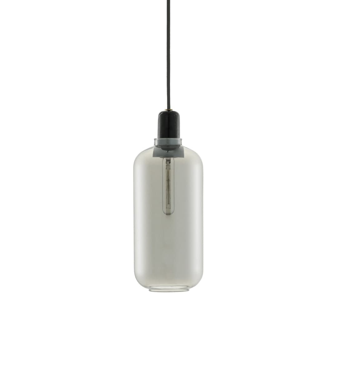 Amp Pendelleuchte Large Rauch/Schwarz - Normann Copenhagen - Wohnzimmer - Glas