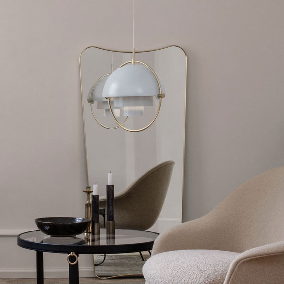 Multi-Lite Pendelleuchte Ø36 Chrom/Weiß - GUBI - Wohnzimmer - Design - Metall - Einflammig