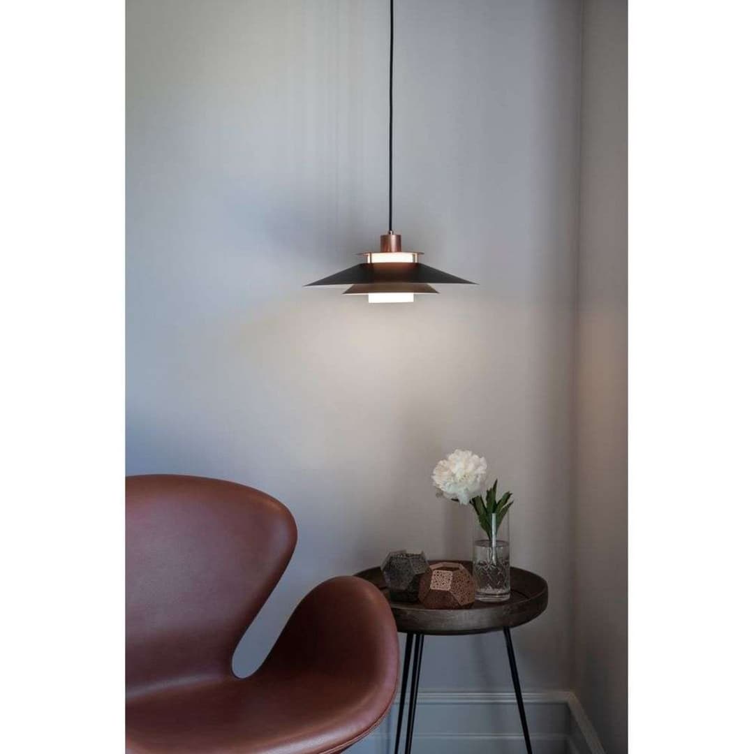 Rivoli Hängelampe, weiß/chrom, Ø 40 cm - Halo Design - Esszimmer - Metall