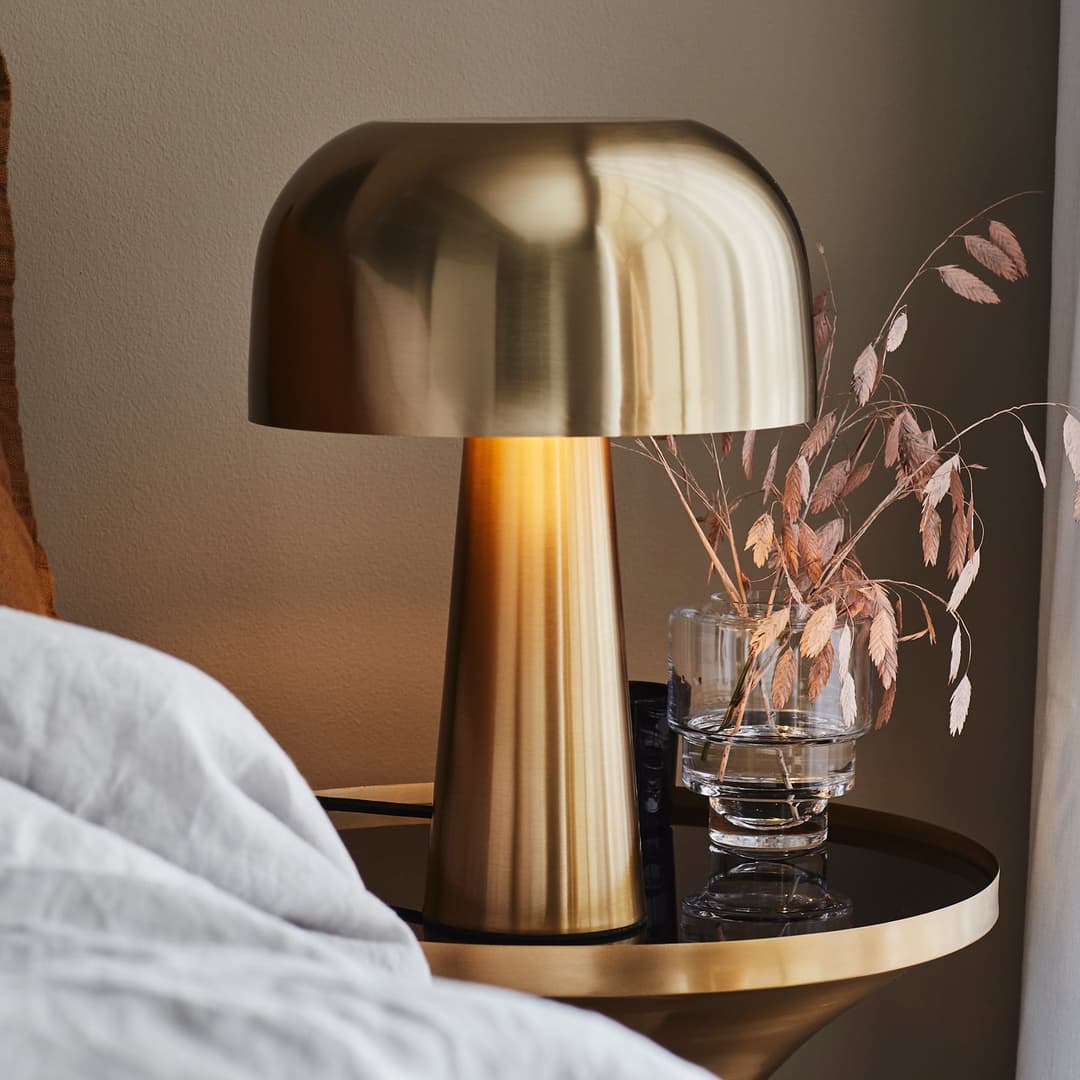 Blanca Tischleuchte Bronze - Markslöjd - Wohnzimmer - Design - Metall - Mit Schirm