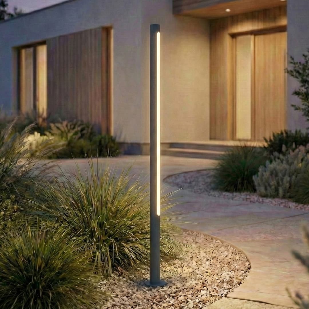 Liravel LED-Wegeleuchte, anthrazit, Höhe 115 cm, IP65 - Lindby - Terrasse - Modern - Aluminium - Einflammig