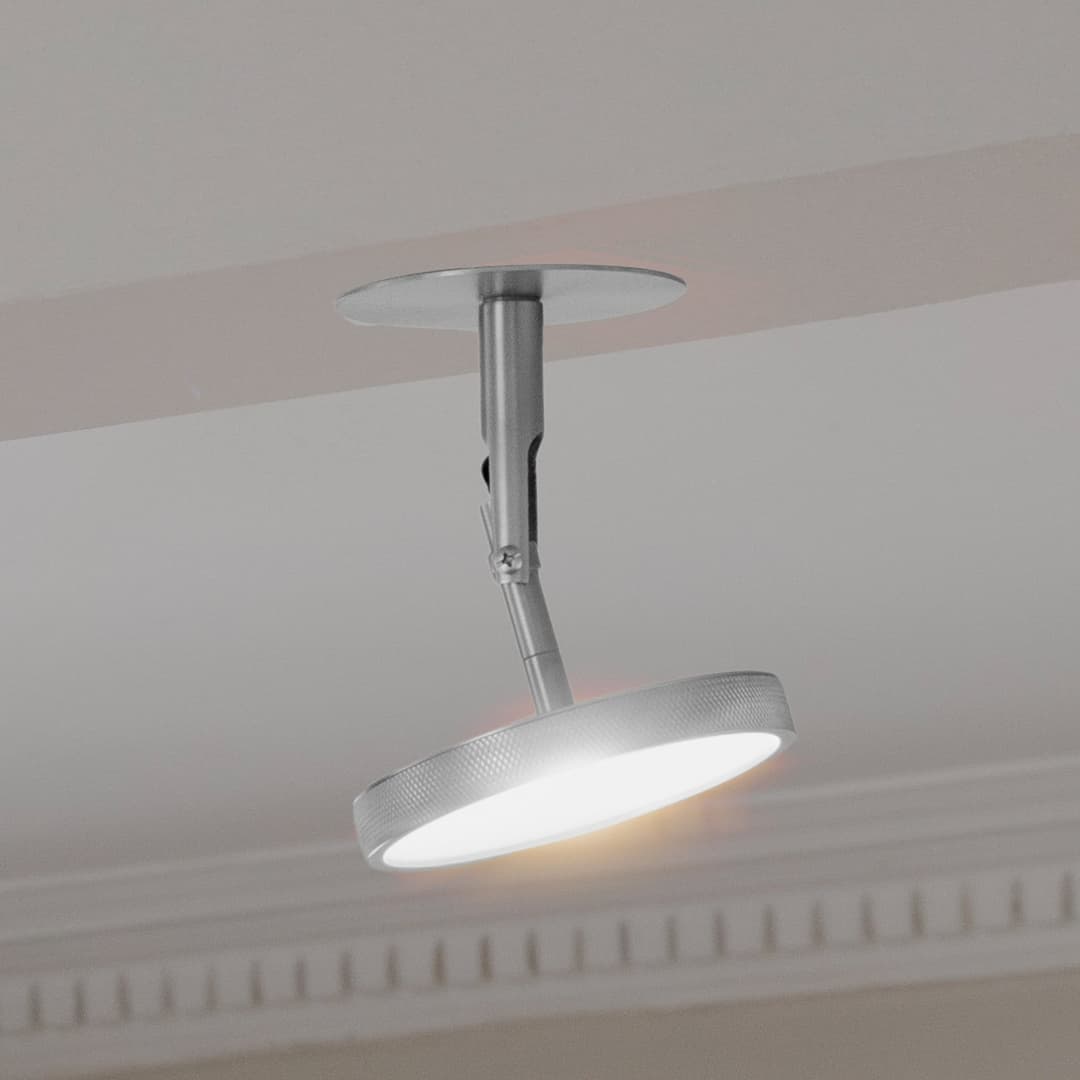 Asteria Punkt Deckenleuchte Polished Steel - UMAGE Asteria Spot - Wohnzimmer - Design - Metall - Mit Schirm