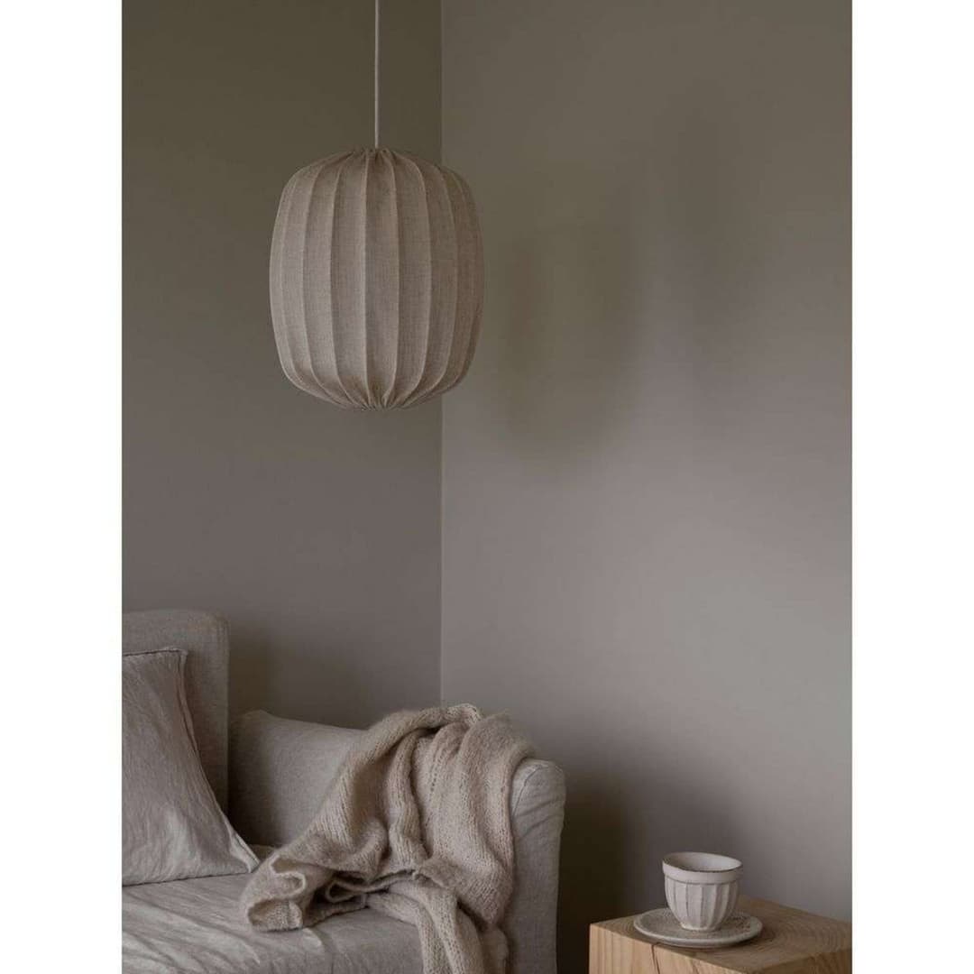 Prisma 35 Schirm Linen Natural - Watt & Veke - Schlafzimmer - Skandinavisch - Stoff / Textil - Einflammig