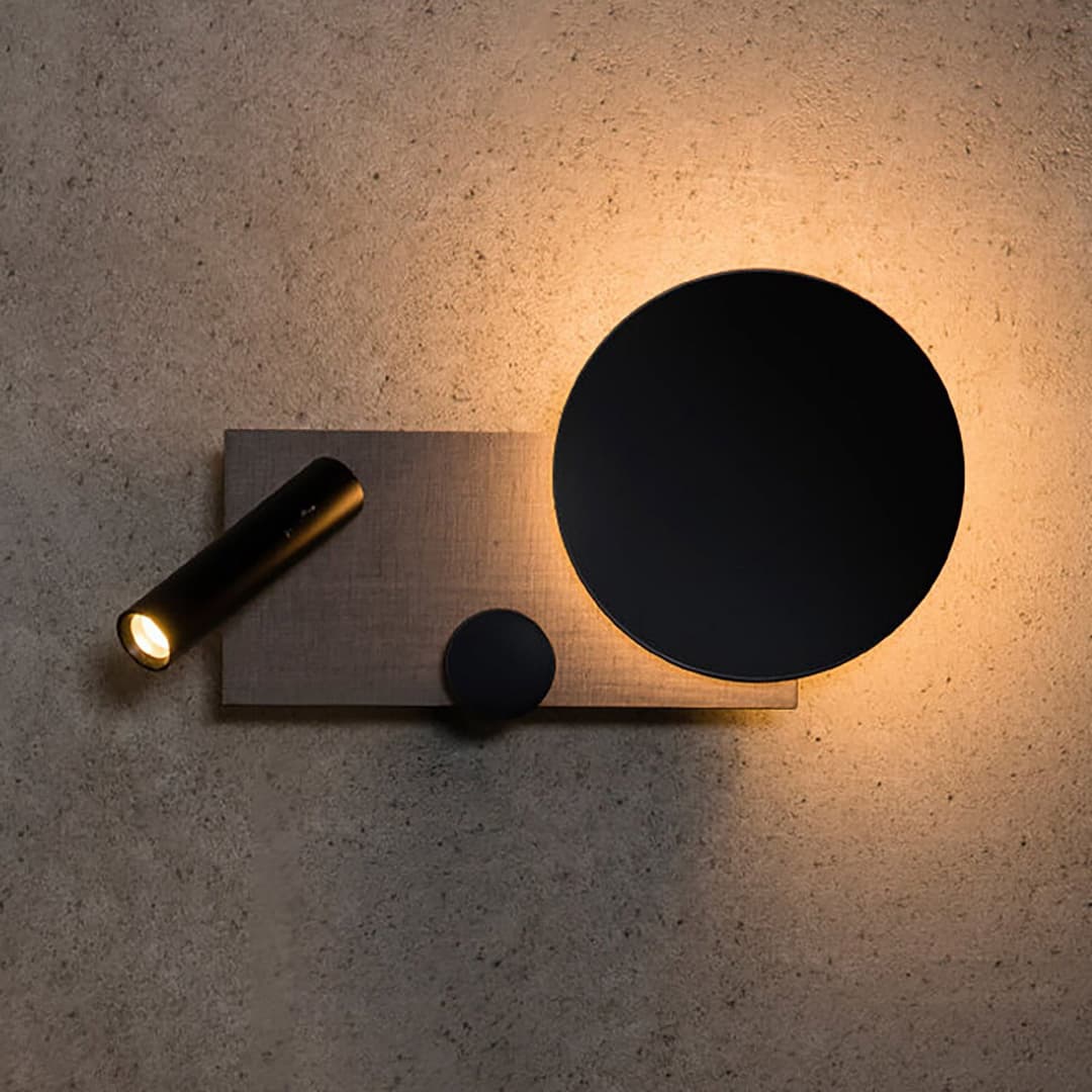 Klee LED-Wandleuchte, grau, rechte Variante, 2-flg. - Faro FARO BARCELONA - Wohnzimmer - Modern - Metall - Einflammig