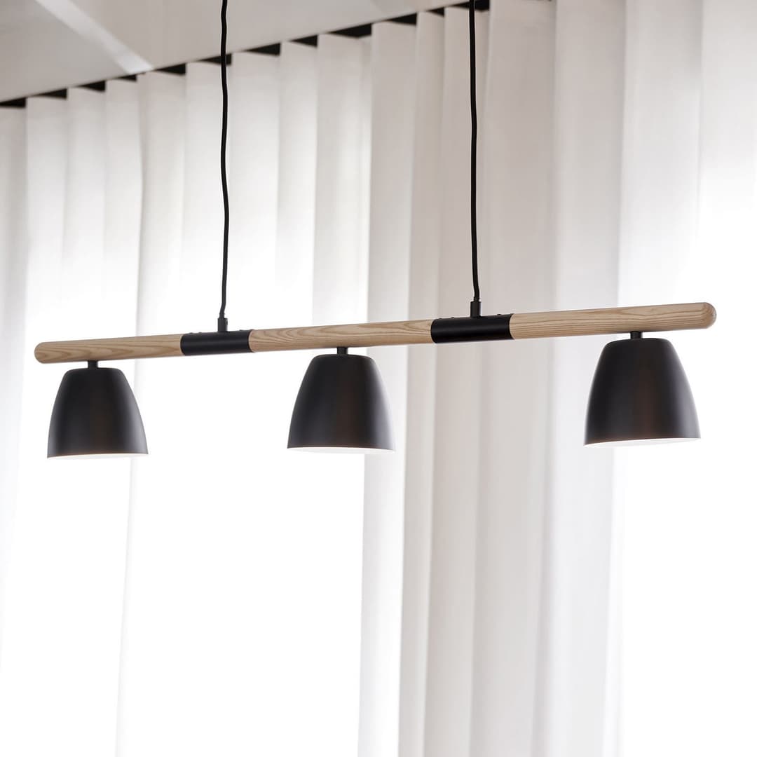 Theo 3 Pendelleuchte Black - Nordlux - Küche - Modern - Metall - Mehrflammig