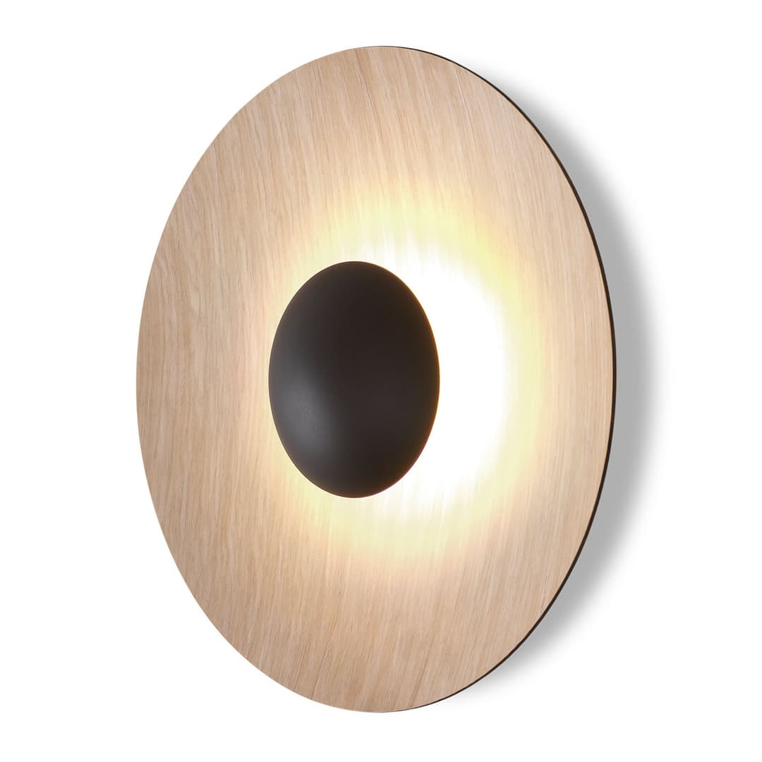 Ginger 32 C Wandleuchte Oak-Oak - Marset - Wohnzimmer - Design - Metall - Rund