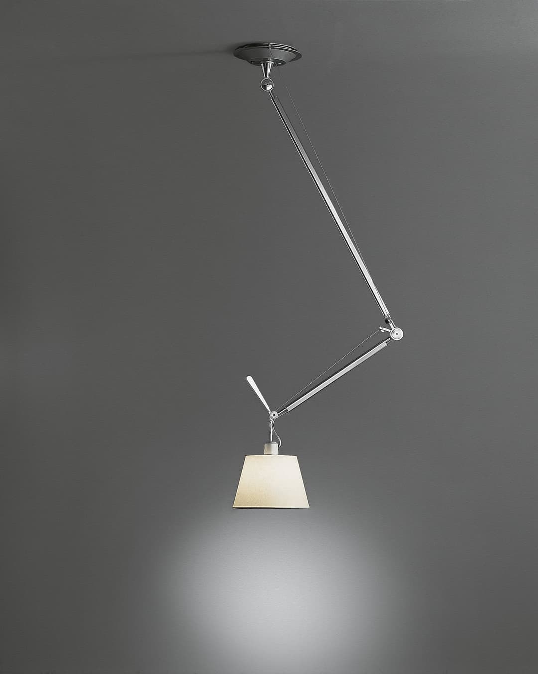 Tolomeo Decentrata Pendelleuchte Ø360 Grau - Artemide - Wohnzimmer - Aluminium