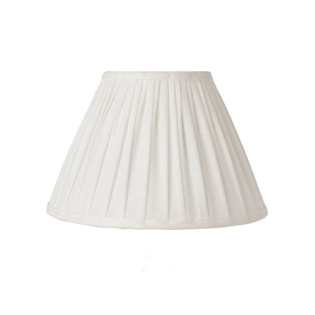 Ella Lampenschirm, weiß, Ø 26 cm, Leinen - Watt & Veke - Design - Stoff / Textil