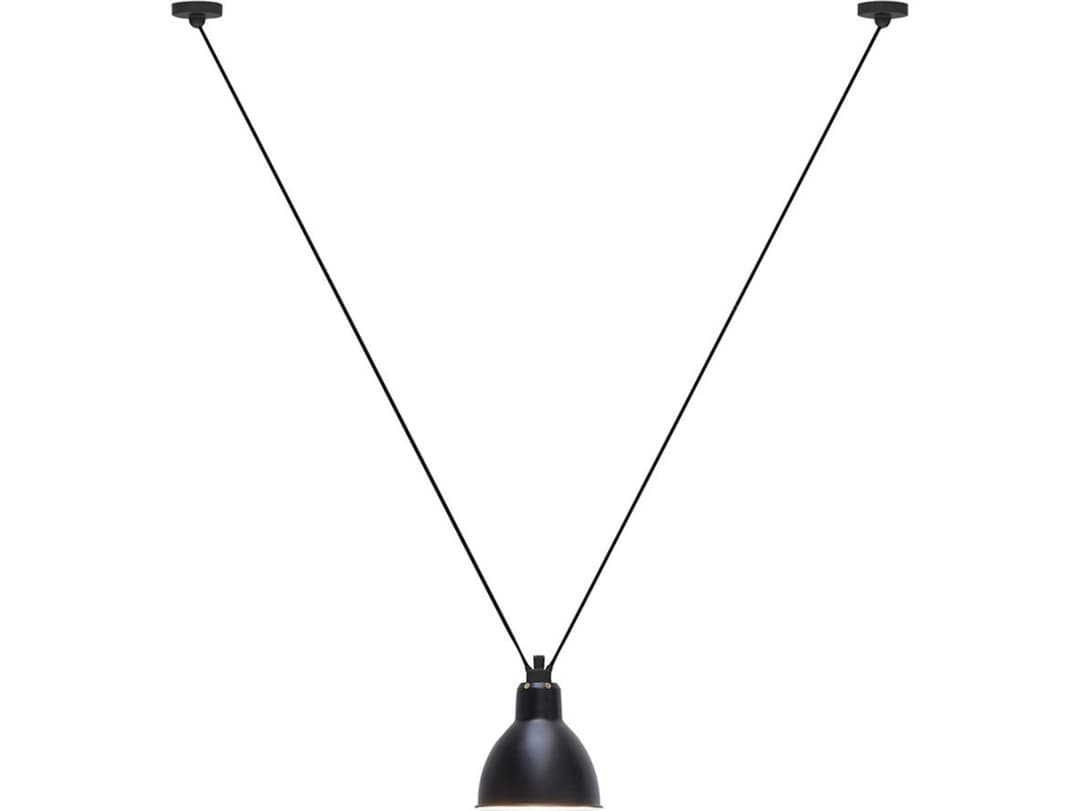 Lampe Gras 323 L Pendelleuchte, rund, schwarz – DCW - Wohnzimmer - Metall