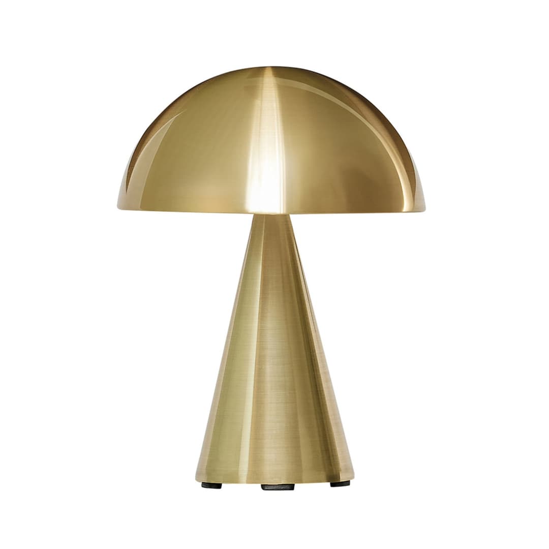 Mush LED-Akku-Tischleuchte, messing, IP44, dimmbar - HÜBSCH - Wohnzimmer - Design - Metall - Einflammig