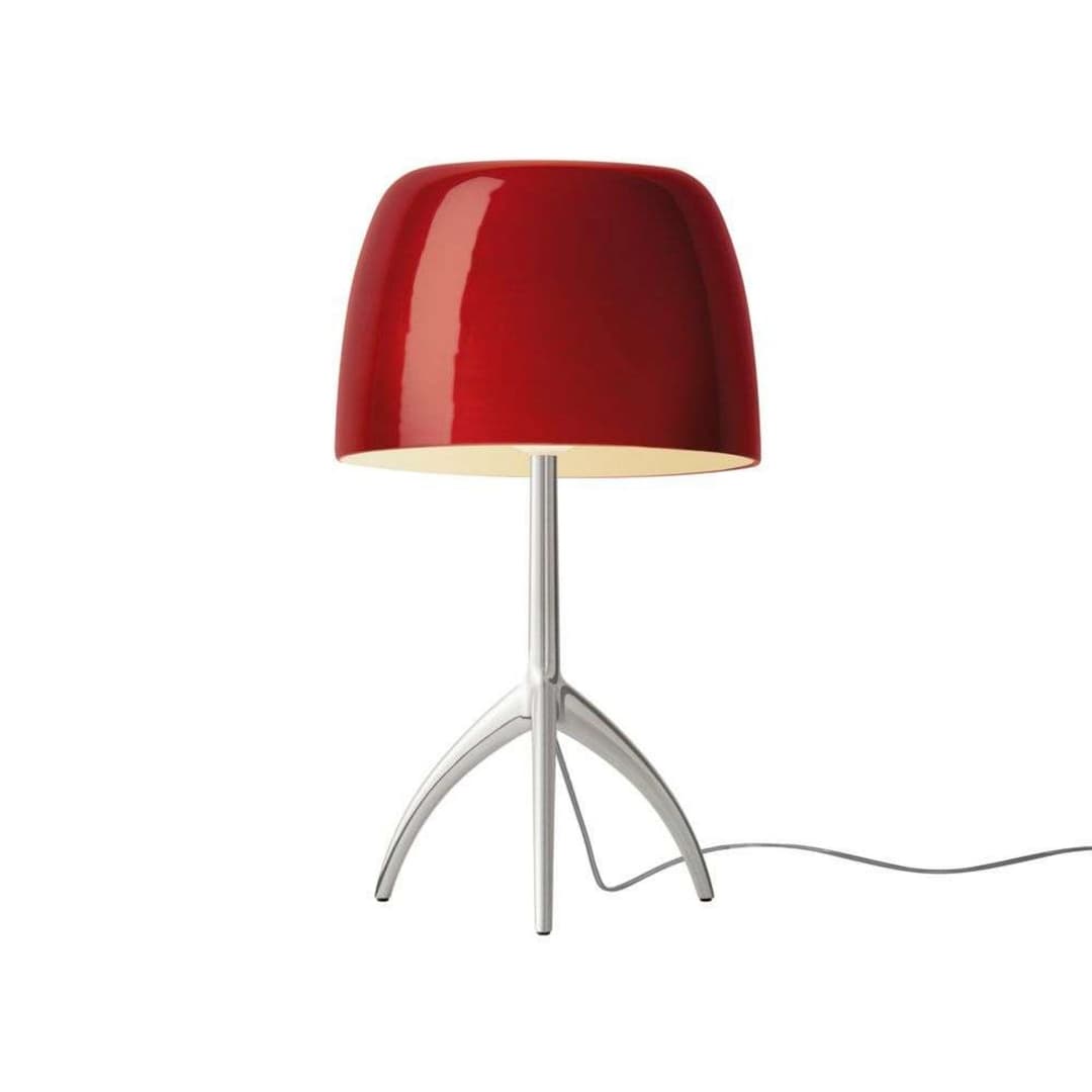 Lumiere Grande Tischleuchte, Alu/rot, 45 cm - Foscarini - Wohnzimmer - Aluminium