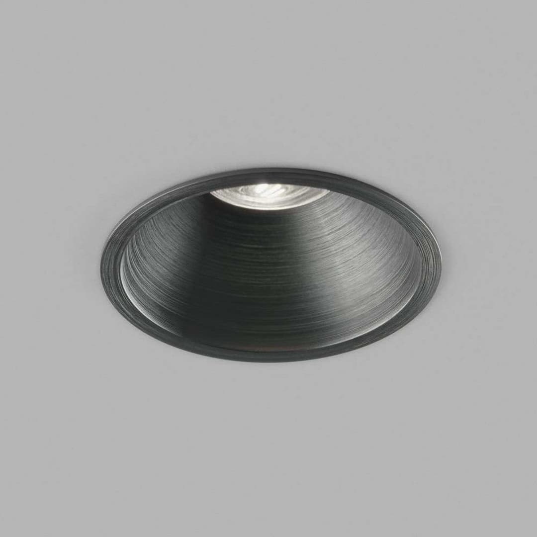 Curve II Einbauspot, schwarz, Ø 11 cm, IP54 - Light-Point - Wohnzimmer - Aluminium