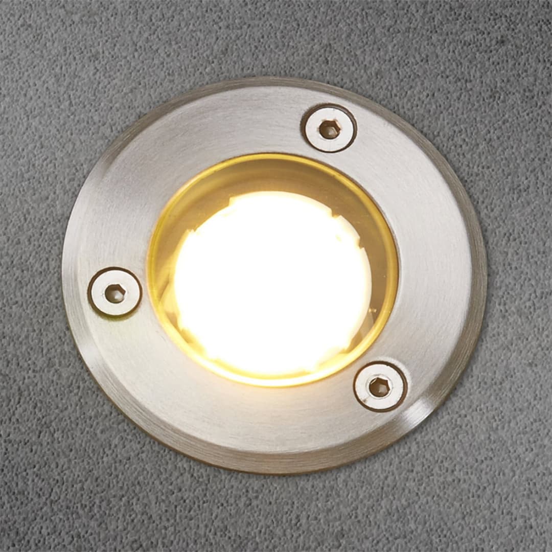 Kenan Erd Spot IP67 Steel - Lucande - Terrasse - Modern - Edelstahl - Einflammig