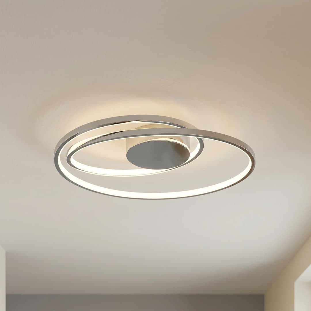 Maire Deckenleuchte Chrome - Lucande - Wohnzimmer - Modern - Aluminium