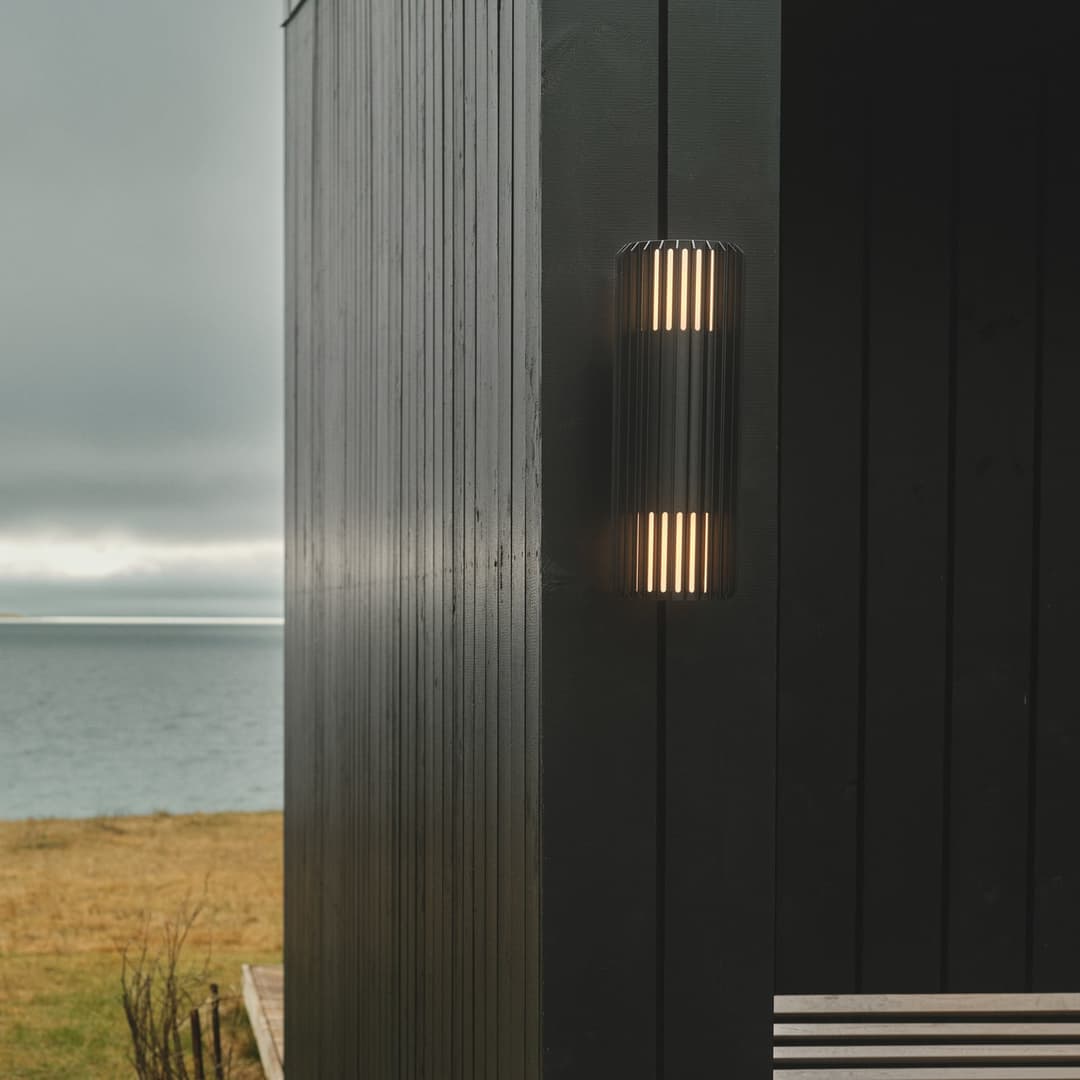 Aludra Double Außenwandlampe Seaside, schwarz, 2-flg. - Nordlux - Aluminium - Einflammig