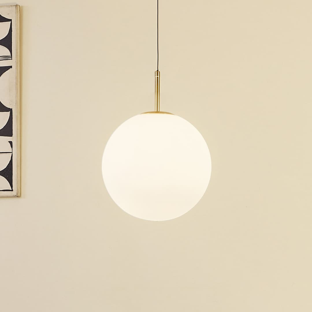 Joran LED Pendelleuchte Opal - Lucande - Esszimmer - Modern - Glas - Einflammig